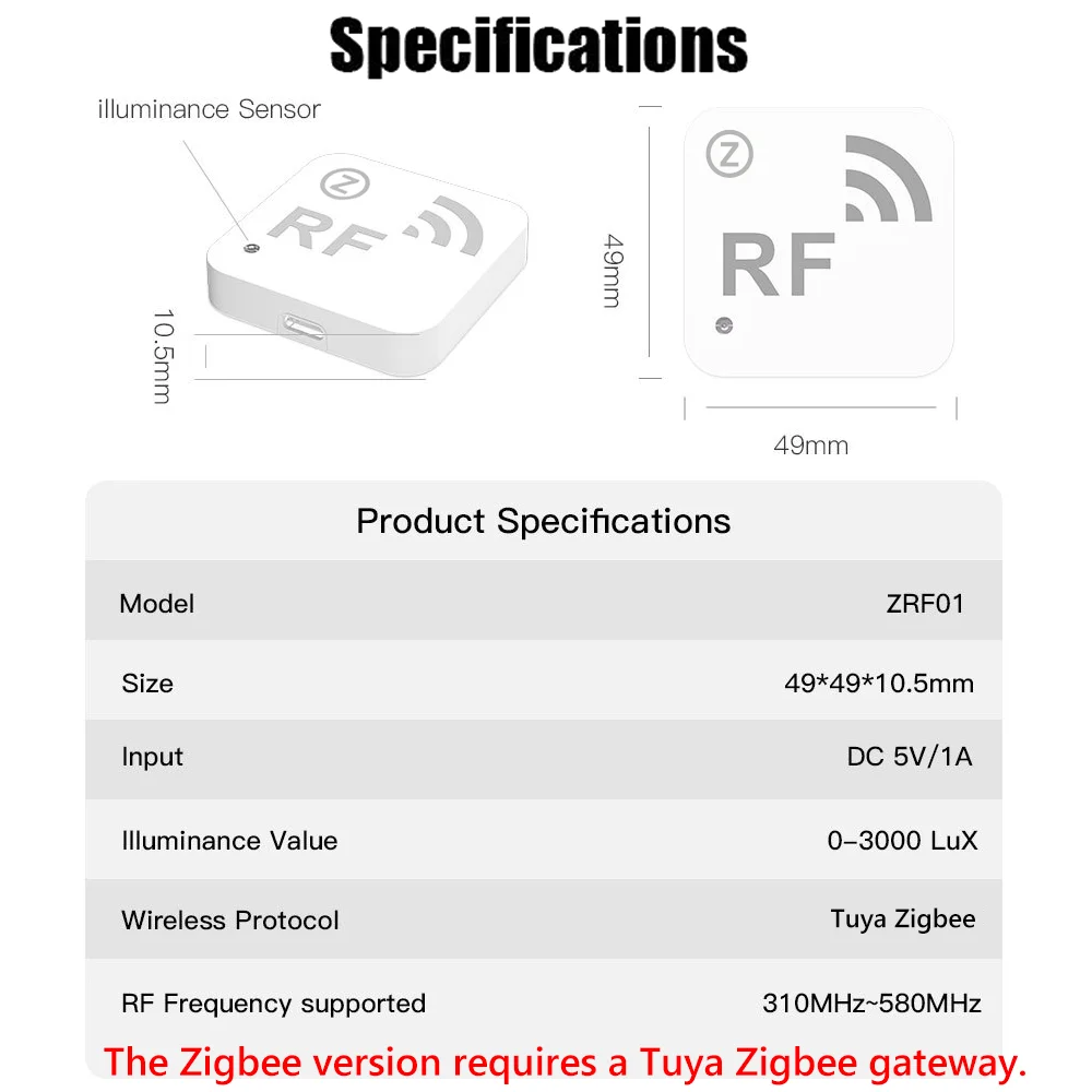 Pilot zdalnego sterowania Tuya Zigbee RF, klonowanie i kopiowanie sygnału radiowego, sterowanie aplikacją do inteligentnego domu, klimatyzacji, wszystkich telewizorów, telewizorów LG. — zdjęcie produktu 6