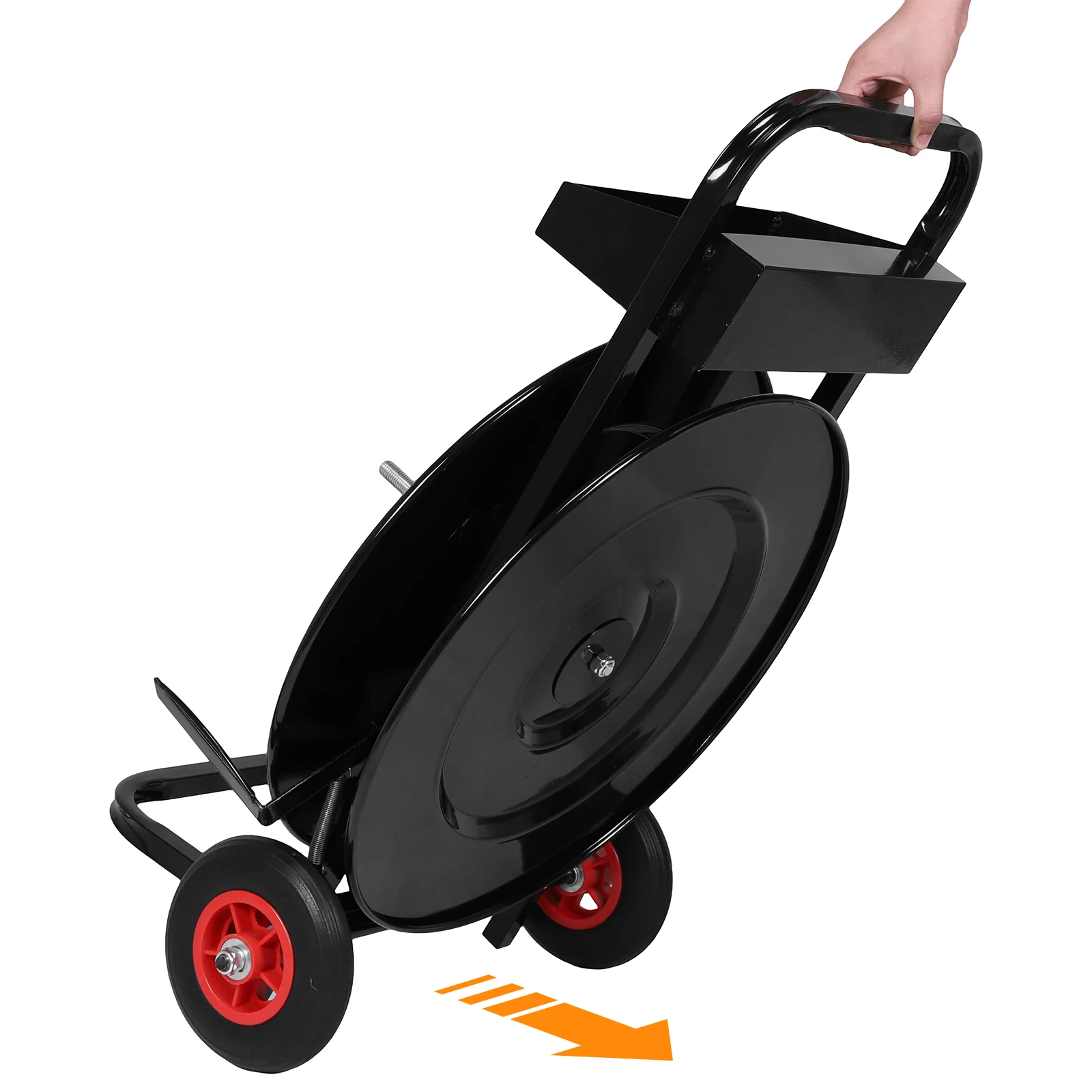 

Heavy Duty Strapping Cart Multi-Purpose Mobile Steel Strapping Dispenser Reusable Integrated Tool & Seal Tray