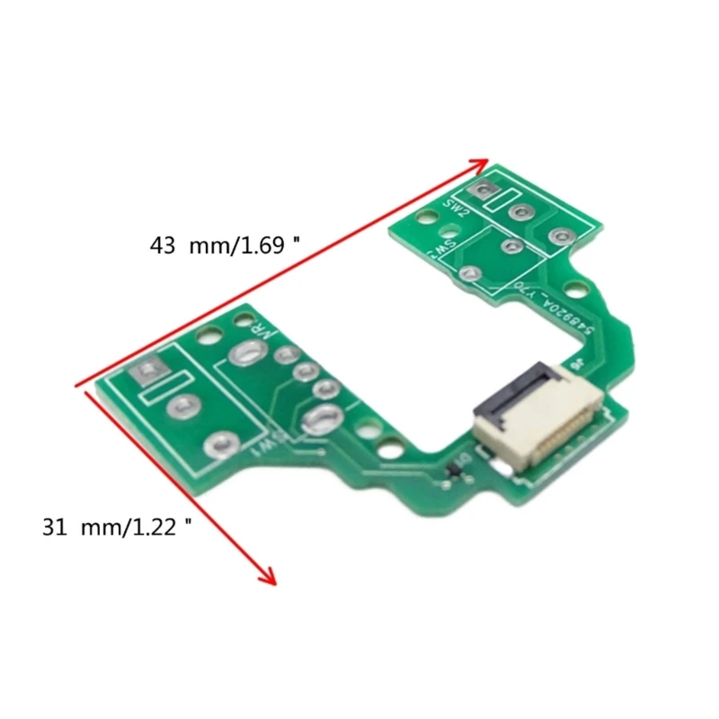 บอร์ด PCB บอร์ดปุ่มกุญแจ WeldingFree สำหรับเมาส์ GPROX Superlight 2 Hot Swap พร้อมตัวเข้ารหัสเมาส์สีทองกันฝุ่น