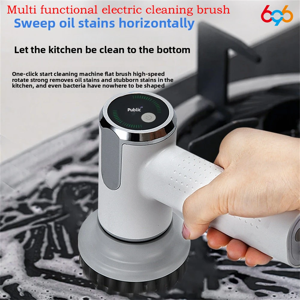 

Electric Cleaning Brush For Household Use Multifunctional Handheld Wireless High Torque Replaceable Brush Head 3000mAh Battery
