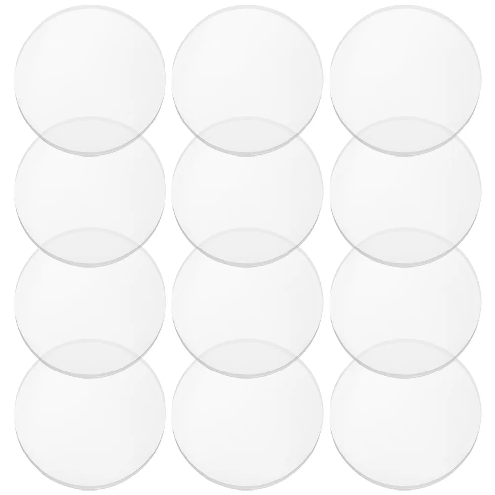12Pcs Clear PP Antislip Glass Table Spacers Rubber Bumpers Non Adhesive Pads Glass Desk Protectors Furniture Pads