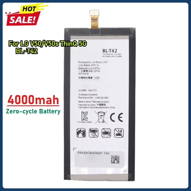 

Zero-cycle Battery for LG V50/V50s ThinQ 5G V50ThinQ BL T42 LM-V500 V500N V500EM V500xm Mobile Phone Bateria