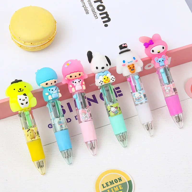 Imagem -05 - Sanrio-olá Kitty Caneta Esferográfica os Alunos Escrevem Papelaria Desenhe Mark Pen Presentes de Aniversário Kuromi Melody Olá Kitty Cores 05 12 Pcs 36 Pcs