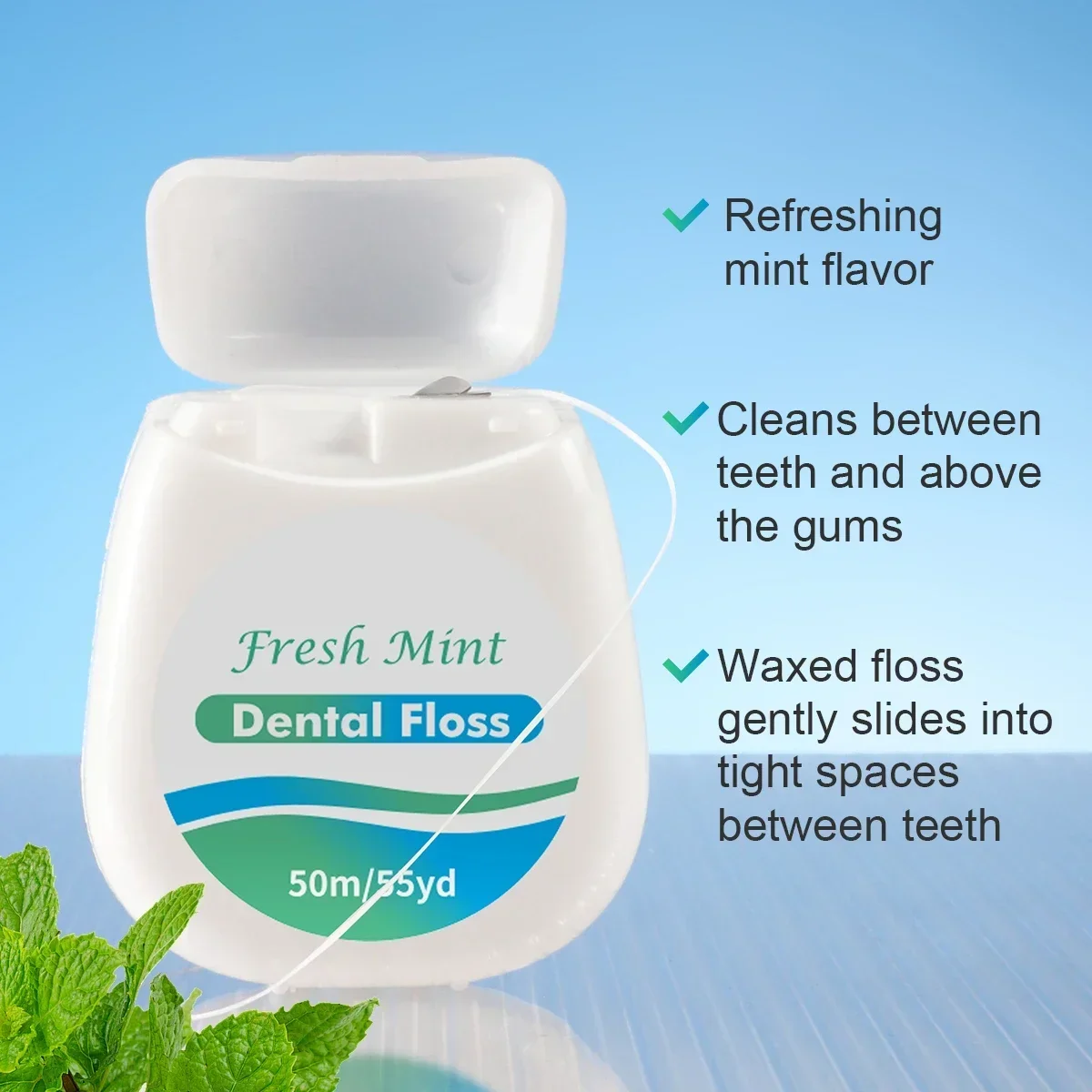 3/6/12Pcs White Box Mint-Flavored Dental Floss Fresh Breath Oral Care Kit Home Use Floss Sticks Interdental Cleaners for Adults