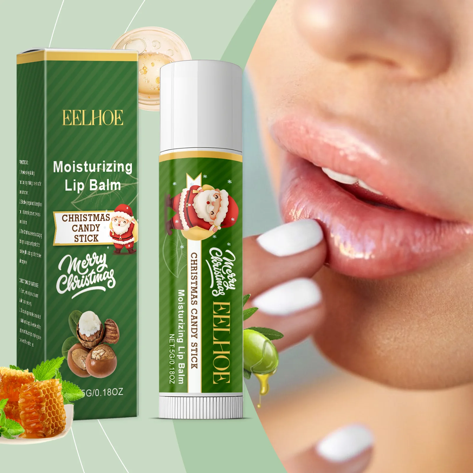 Christmas Series Lip Balm Deep Nourishing Moisturizing Cares Protects Skin Lips Prevent Chapped Lips Improve Elasticity Lips New
