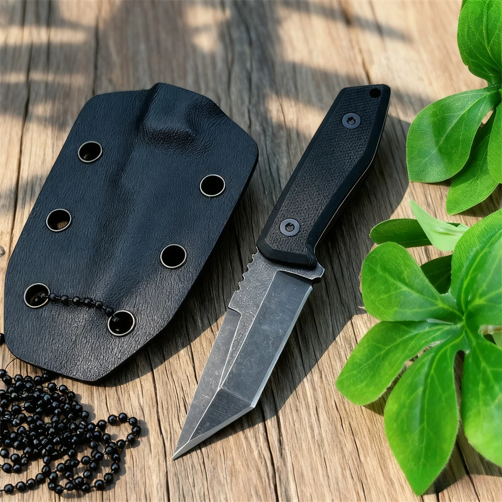 2025 الأكثر مبيعا سكين صيد الدفاع عن النفس شفرة مثبتة ألياف النايلون مقبض أداة تخييم خارجية بقاء سكين جيب تكتيكي