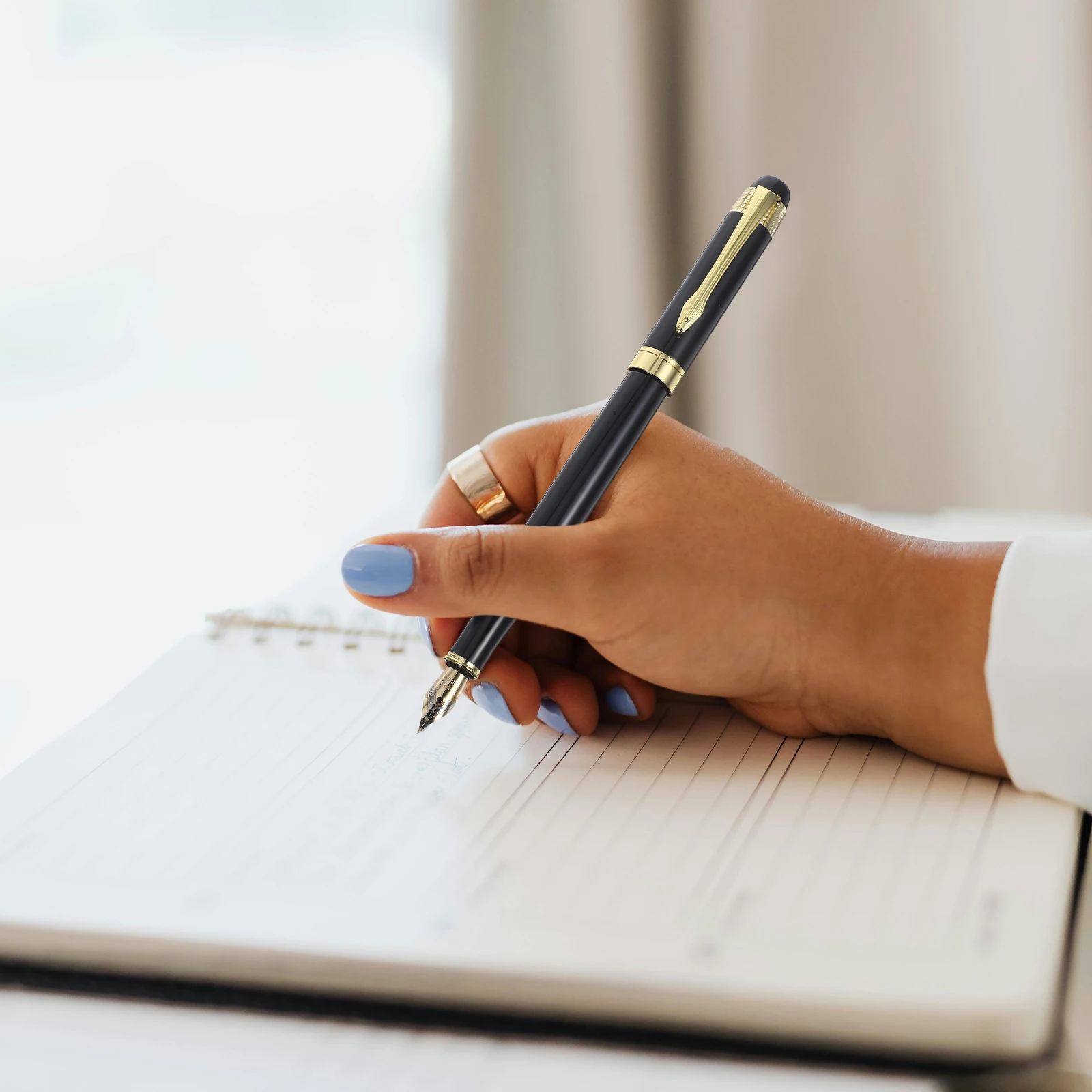 

Engraved Fountain Pen Executive Diplomat Aero Business Demonstrator Cute Carbon Fancy Pens for Men Calligraphy Writing