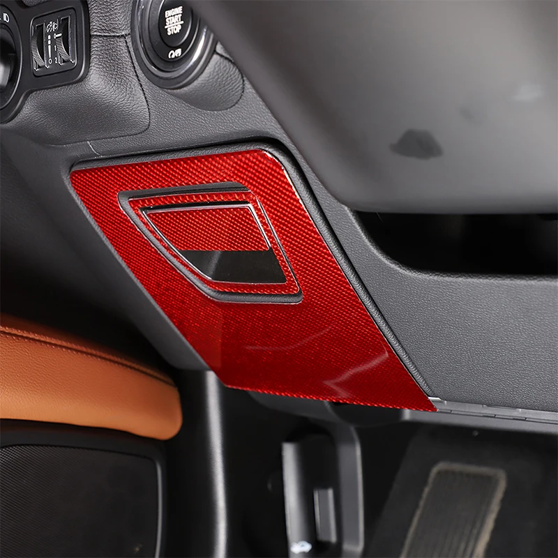 For Maserati Ghibli 2014-2022 Soft Carbon Fiber Car Main Driver Storage Box Panel Cover Trim Sticker Car Accessories