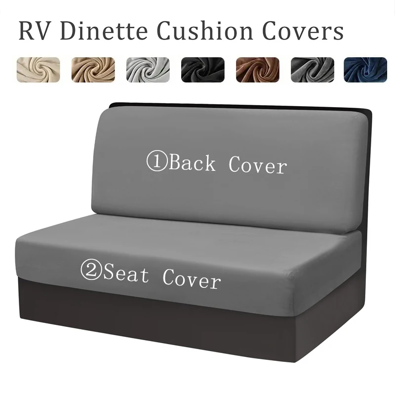 

2 шт./компл. чехлы для дивана на колесах, эластичный бархатный чехол для дивана на колесах, моющийся чехол для двухместного сиденья для автодома, кемпера, чехол на сиденье с автомобильной скамейкой