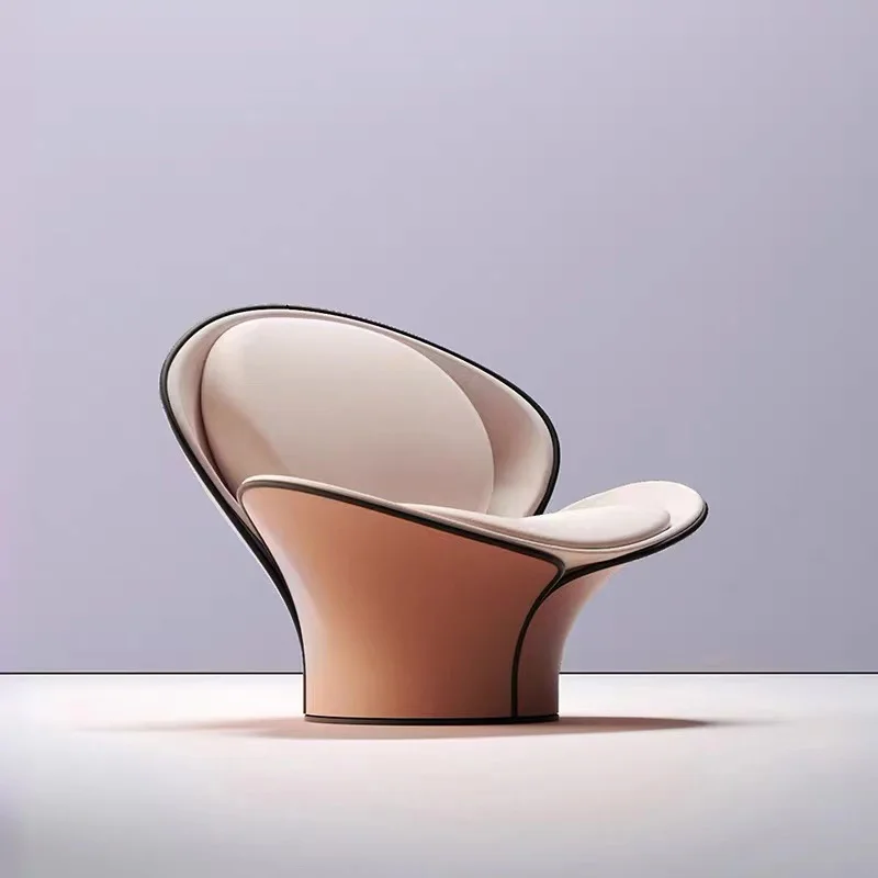 Silla trasera con reposabrazos de flores creativa de forma especial