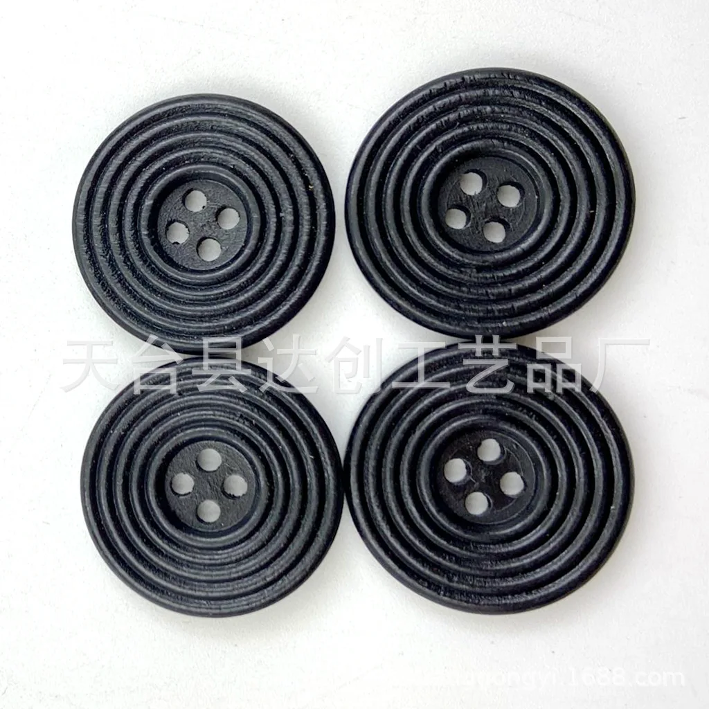 15/20/25 mm four-eye light coffee spiral wood buttons DIY/handmade decorative wood buttons 100 pcs a pack