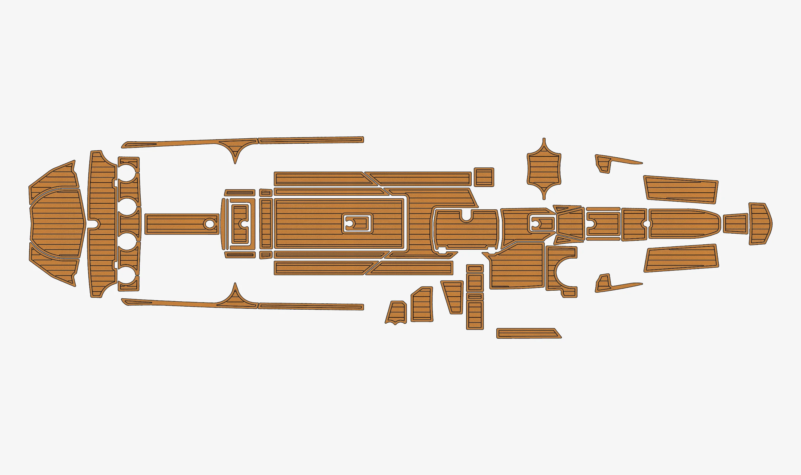 

Нескользящий коврик из морского искусственного тикового EVA - 2017-2021 Centurion Ri257 Самоклеящаяся подушка для палубы лодки 1/4 дюйма (6 мм) для кокпита и палубы