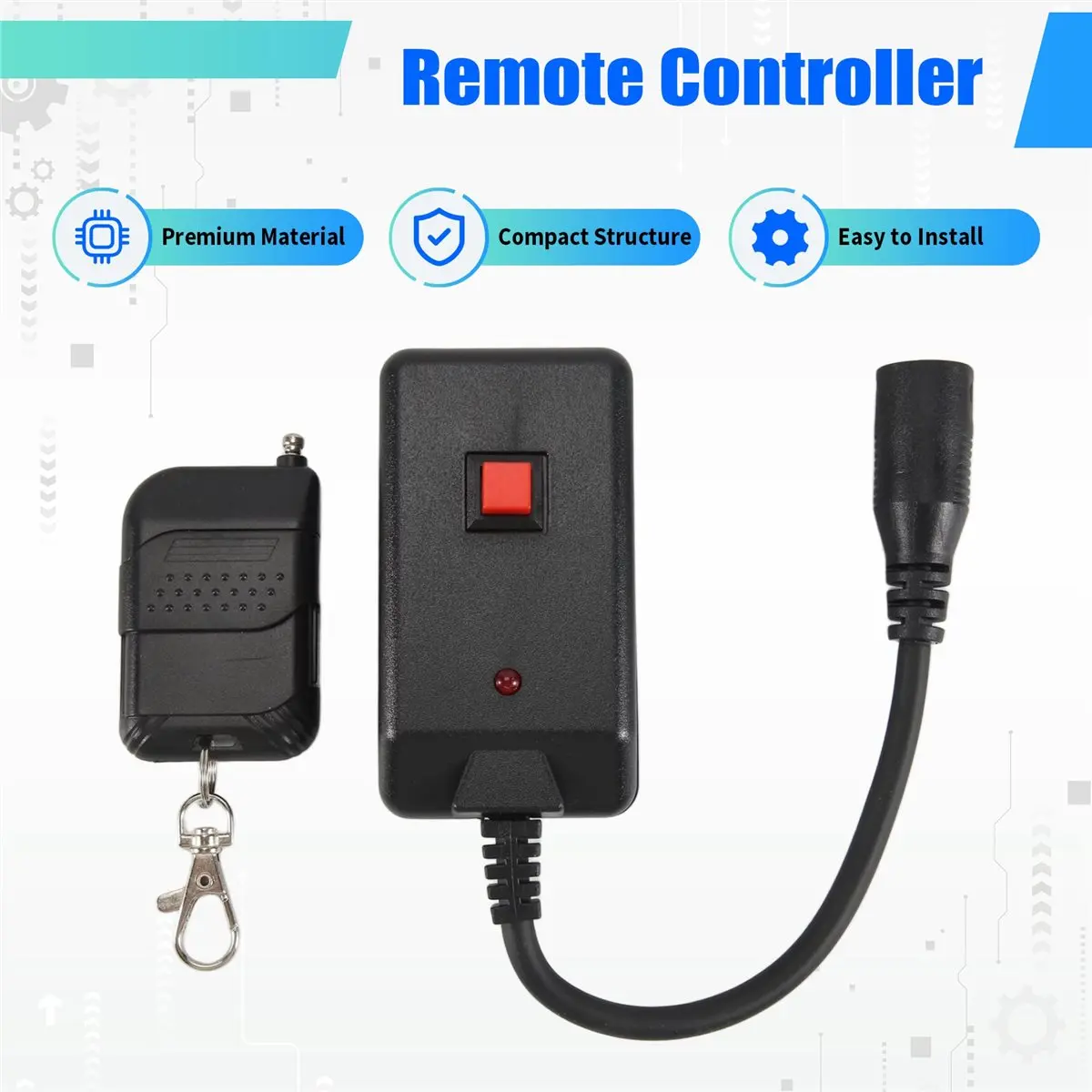 （Gift Idea）AC 90-240V Portable 3 Pins Wireless Remote Receiver for Smoke Machine DJ Stage Receiver Fog 400W 500W 900W 1500W C