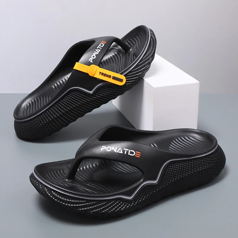 Men's high-quality EVA lightweight anti slip outdoor sandals, comfortable and casual flip flops for home use