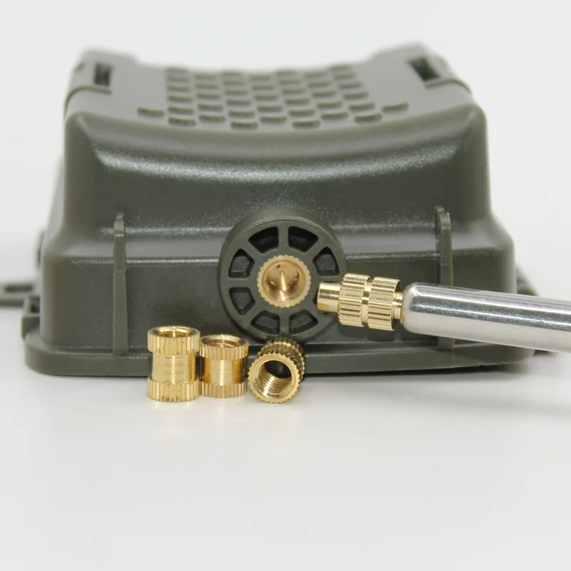 Messing-Einsatzmutter, Wärmeset, Lötkolben-Spitzenwerkzeug, gerändeltes Gewinde, Formen, Spritzguss, Kupfereinsetzen, Wärmeleitung, eingebettetes Kit – Detail 2