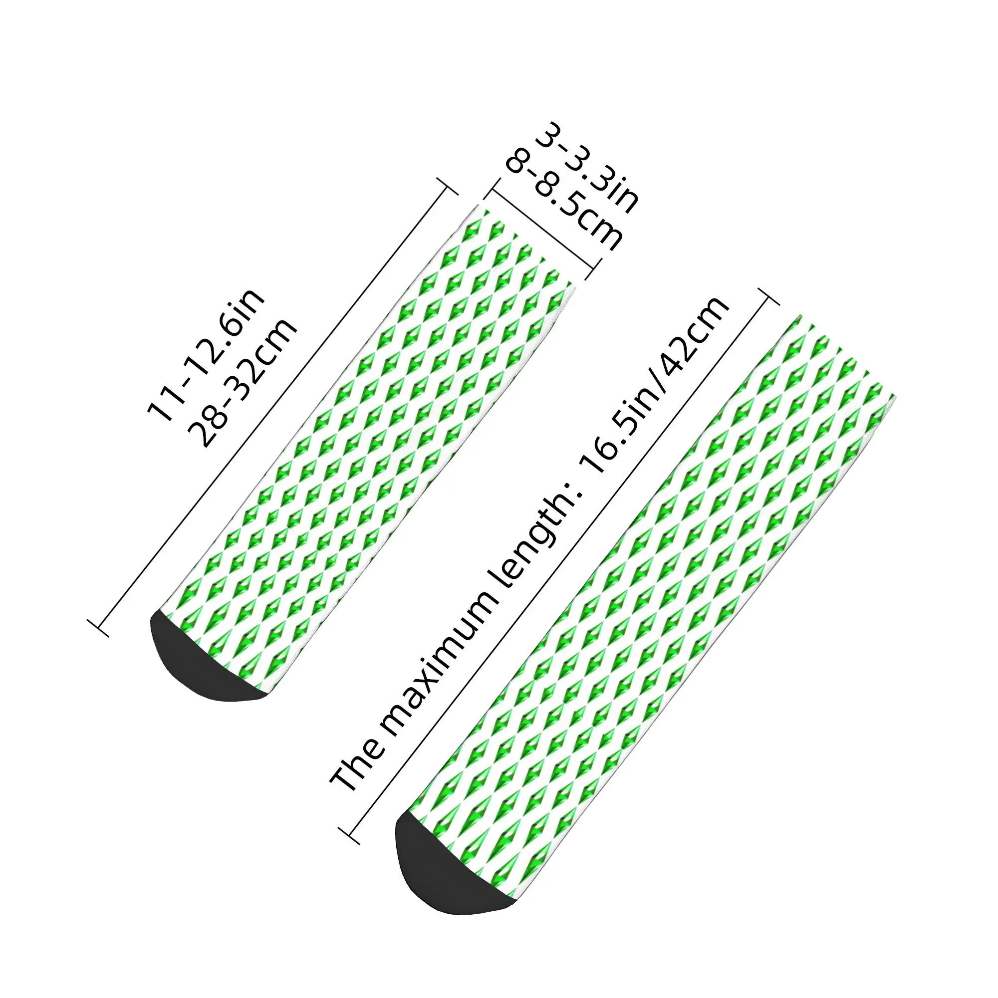 The Sims 4 Plumbob Socks Harajuku Stoking Super Lembut Aksesori Kaus Kaki Sepanjang Musim untuk Hadiah Ulang Tahun Pria Wanita