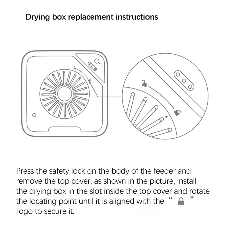 Xiaomi Mijia-Juego de caja de secado con alimentador inteligente para mascotas, caja de secado de repuesto, funciona con la aplicación Mijia, recordatorio inteligente para alimentador de mascotas Xiaomi