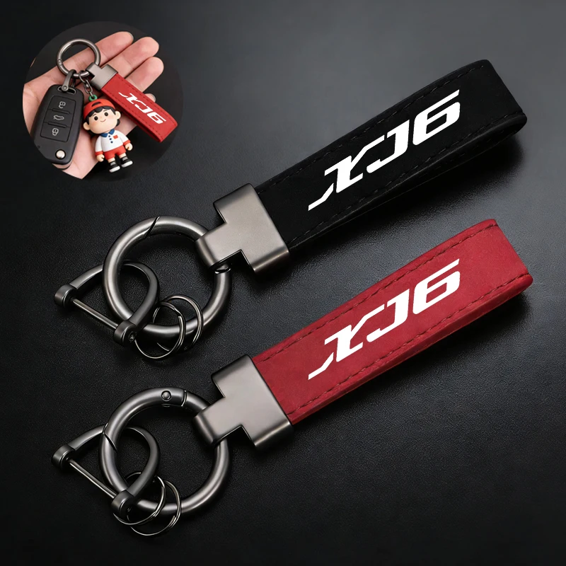 For Yamaha XJ6 N DIVERSION 2009 - 2015 2014 2013 2012 2025 2026 Logo Alloy Keyring Motorcycle Suede Leather Keychain