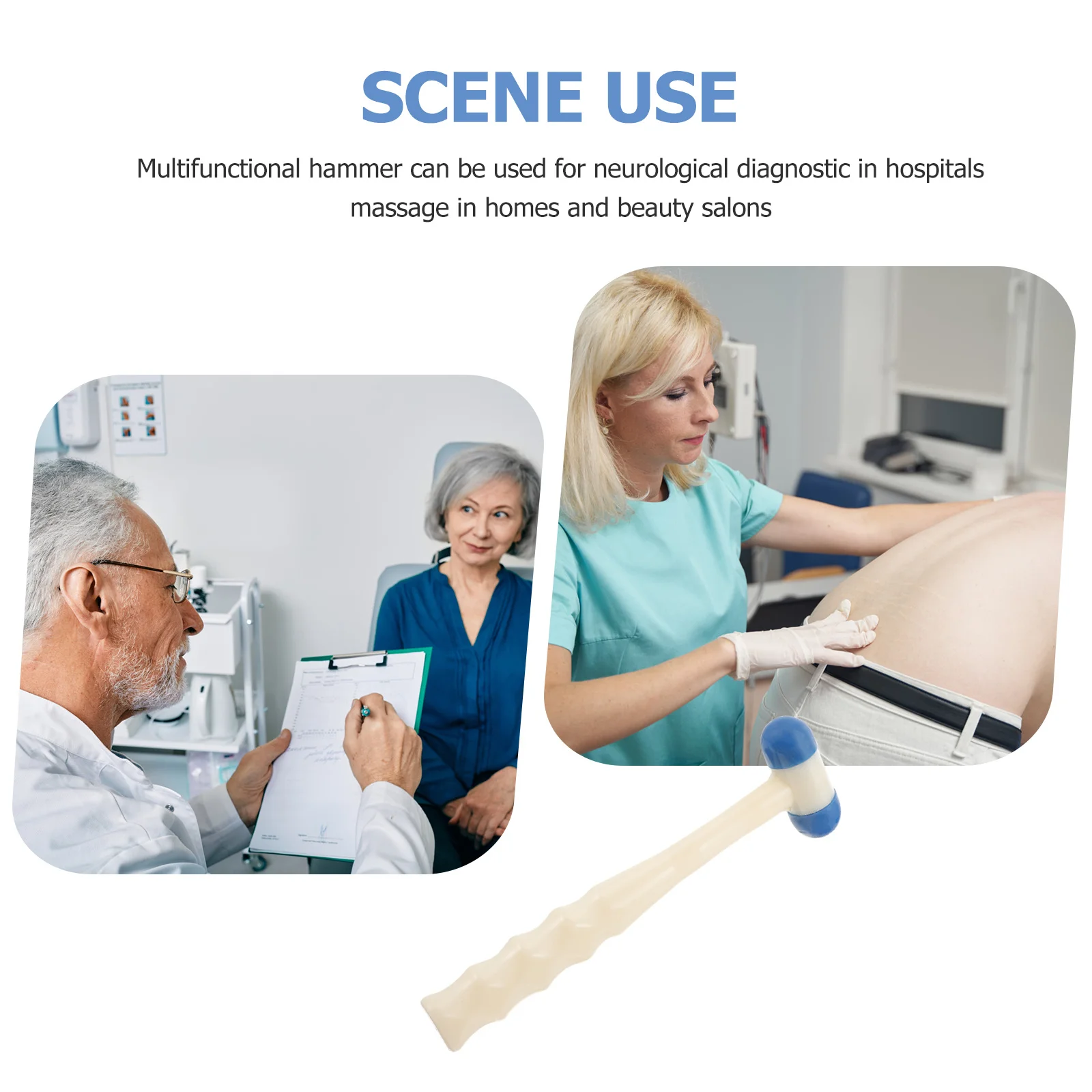 

Neurological Hammer Multi-Functional Lightweight Medical Diagnostic Tool Round Head Percussion Hammer for Clinic Hospital Test