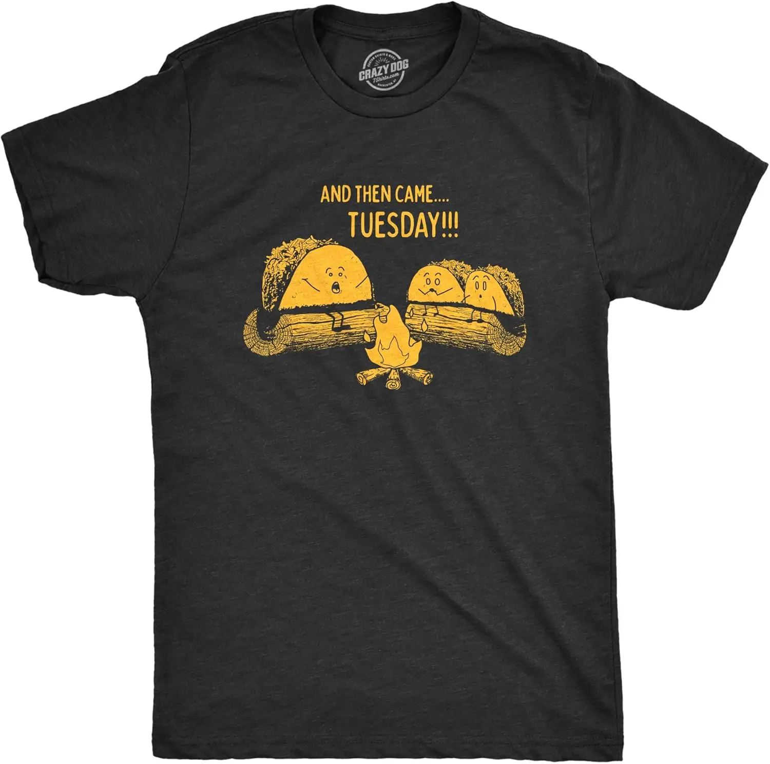 Mens Taco Tuesday Ghost Story Tshirt Funny Mexican Food Campfire Graphic Tee