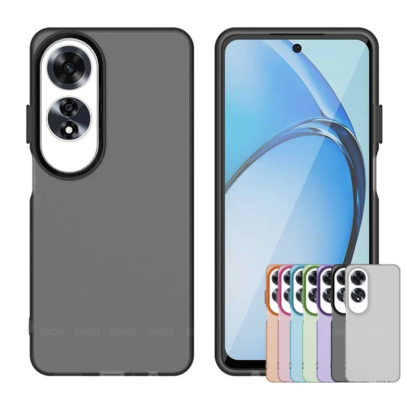 

For OPPO A60 Case Cover OPPO A60 Capas Shockproof Phone Bumper Back Armor Transparent Frosted Matte Clear Fundas OPPO A60 A 60