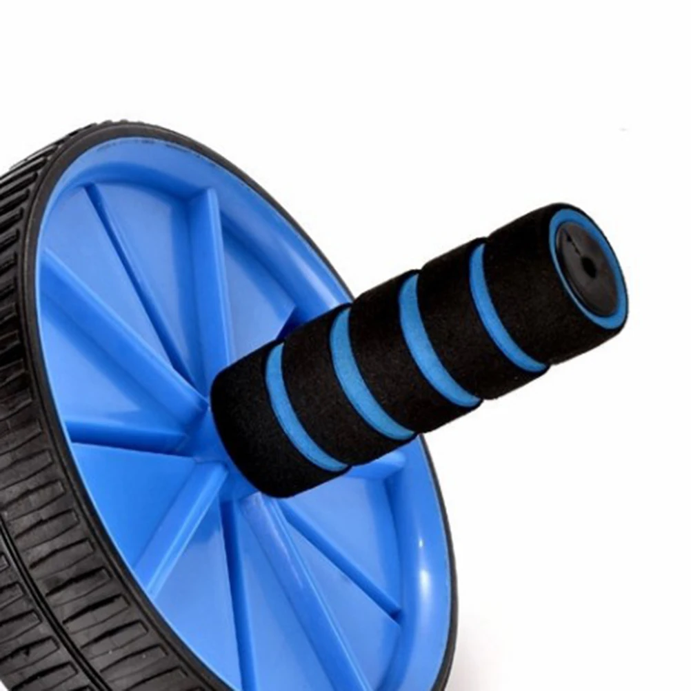 Double Wheel Abdominal Core Muscle Rollout Workout Roller Blue Exercise Fitness Device for Men Women Abdomen Training