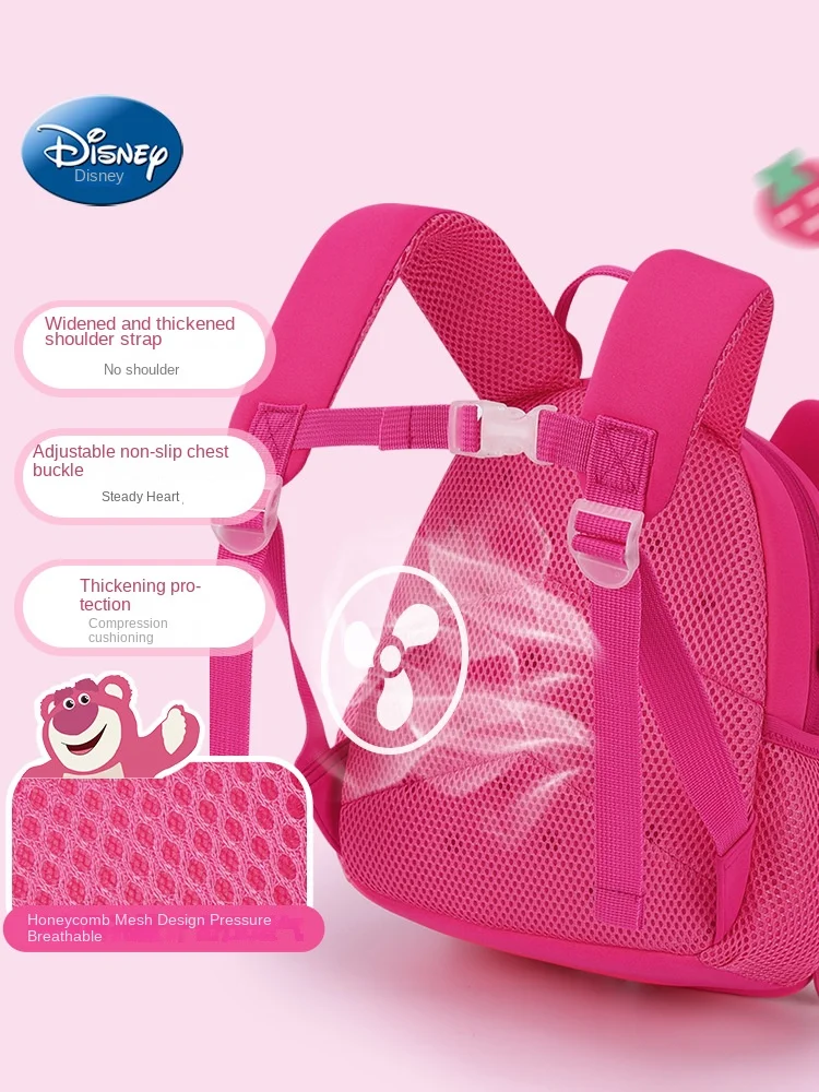 Disney Girl Kindergarten Backpack Lotso Student Shoulder Orthopedic School Bag Light Water Proof Kids Gifts Mochilas Escolares