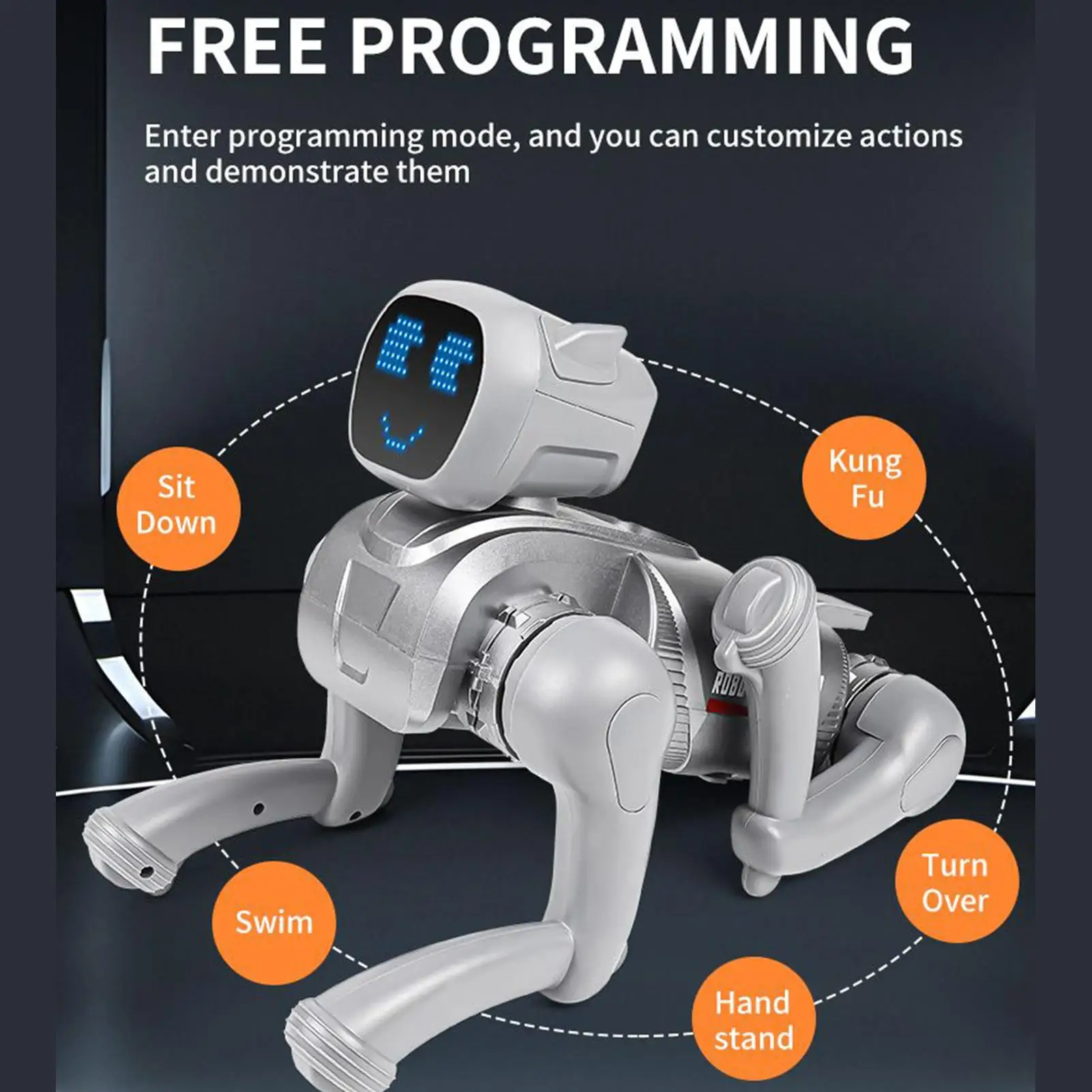 Robot Intelligent chien voix réaliste jouets éducatifs Intelligent marche Robot chiens animaux de compagnie pour enfants filles maison voyage intérieur