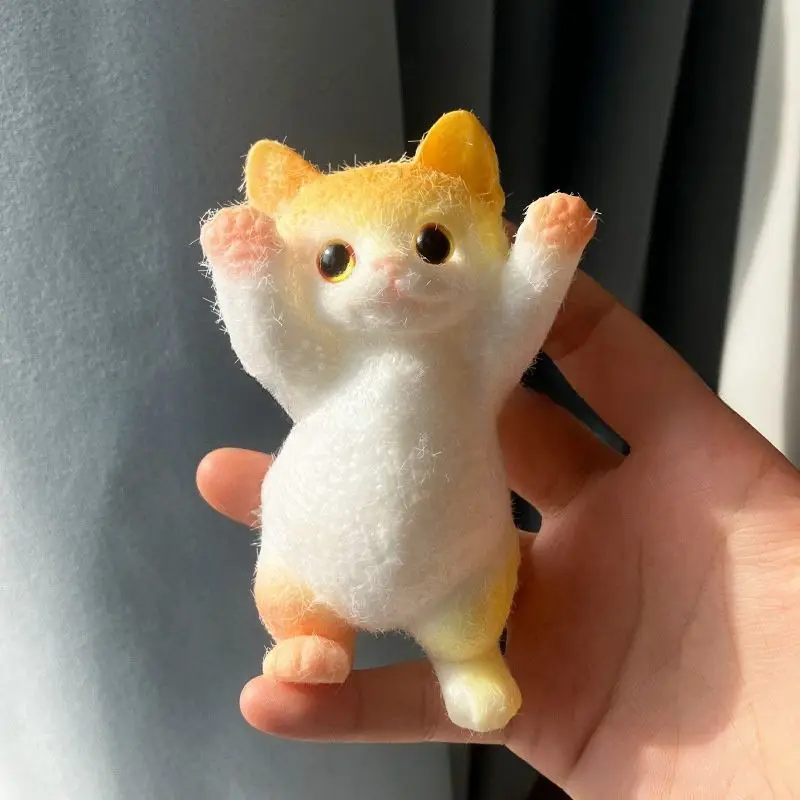 Weiches Niedliches Katzen-Squishy-Spielzeug Kawaii Langsam Aufsteigende Tierfigur Stressabbau-Spielzeug Mini Plüschähnliches Geschenk für Kinder und Erwachsene – Detail 4