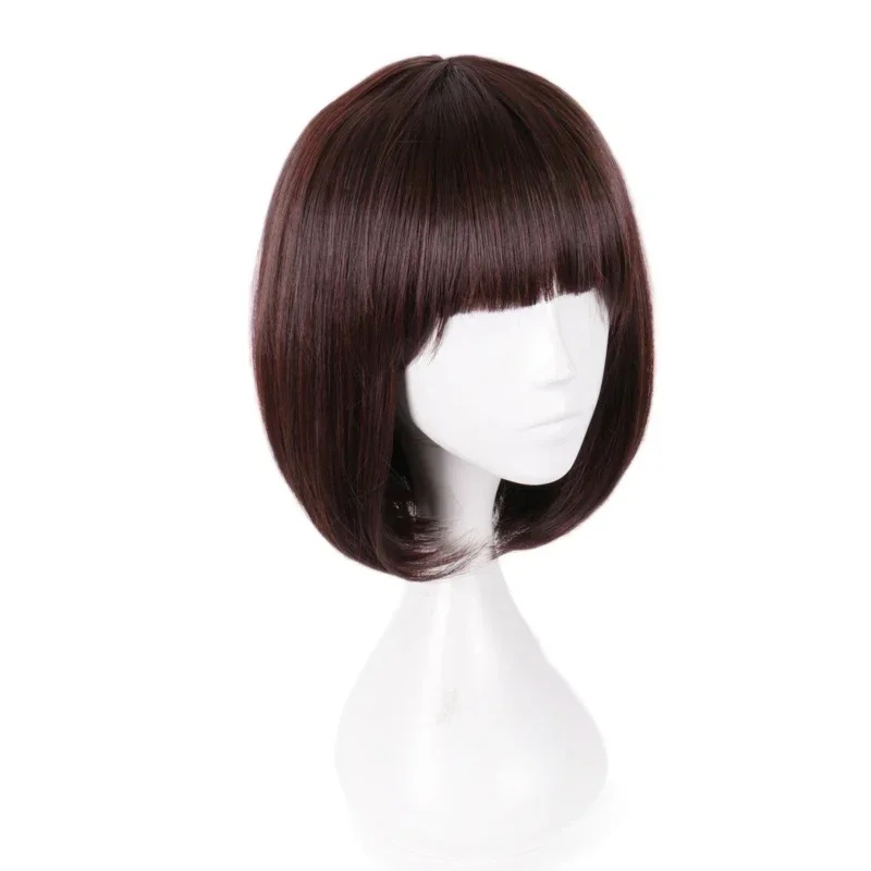 Anime Bungo Stray Dogs Akiko Yosano Wig Cosplay Costume Heat Resistant Synthetic Hair Dark Brown Short Women Wigs MN8