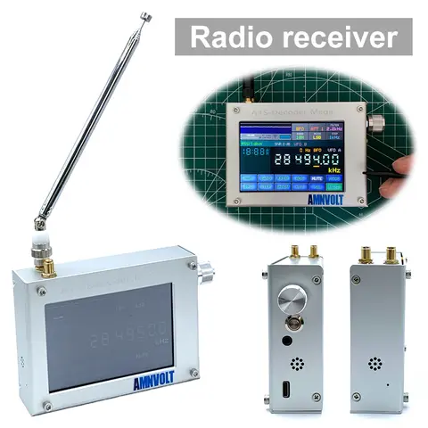 ATS-디코더 휴대용 단파 라디오 수신기 FM RDS AM LW MW SW SSB DSP Si4732 SDR 수신기 4 인치 터치 스크린 4000mAh 배터리