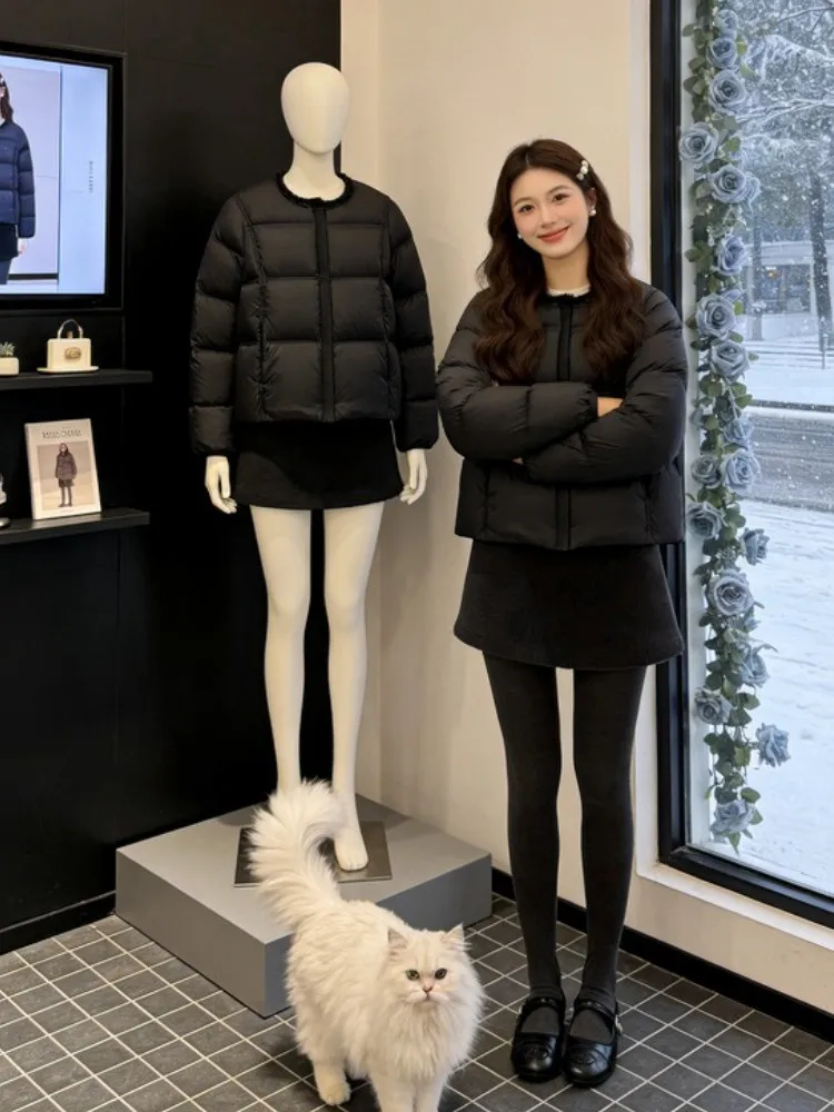 

Женская утепленная хлопковая куртка свободного кроя, теплая, зимняя, новинка, модная, в корейском стиле, для повседневной носки, с деталями