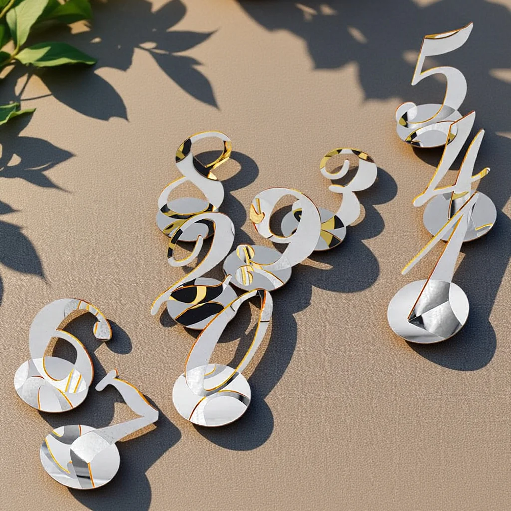 10 Stück Acryl-Tischnummern für Hochzeit, wiederverwendbare Sitzschilder, Bankett, Geburtstag, Party, Dekoration, Tischdekoration, Nummernmarkierungen