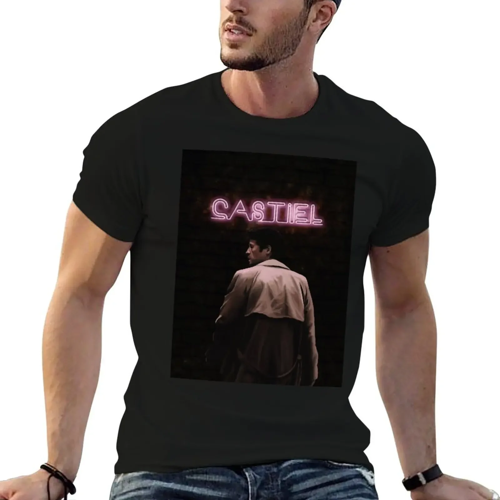 CASTIEL T-Shirt graphic tee shirt sports fans t shirts for men cotton