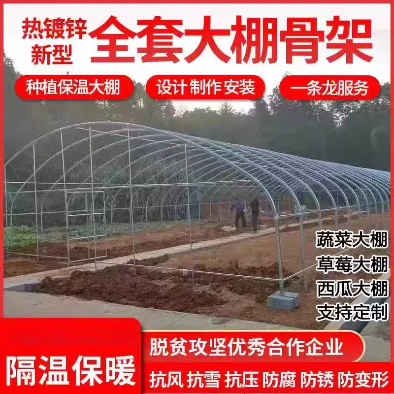 Planting greenhouse vegetables greenhouse greenhouse skeleton galvanized one-piece simple seedling succulent flowers strawberry