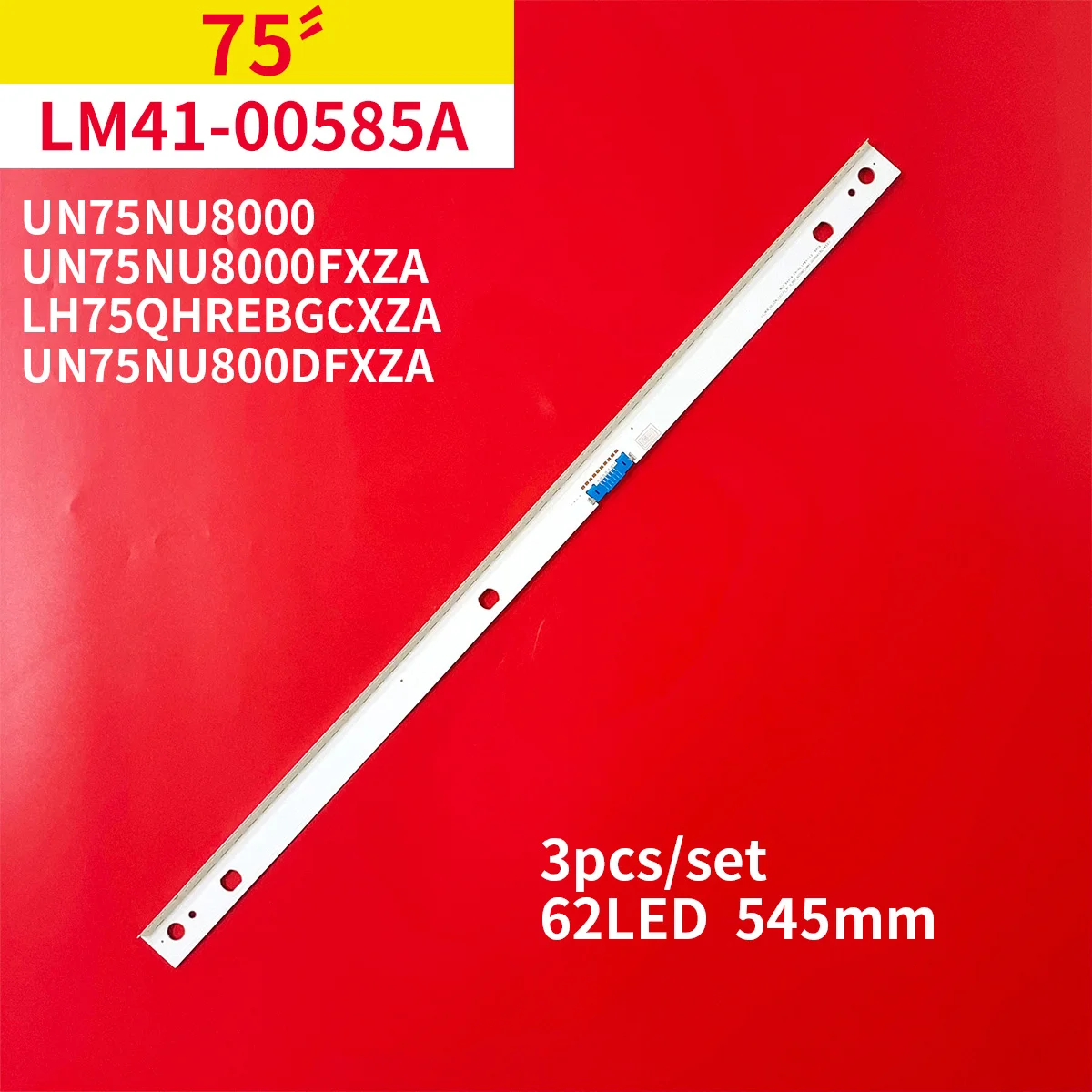 3 Buah/1Set Strip Lampu Latar LED untuk Samsung UN75NU8000 BN96-46025B UN75NU8000FXZA Lazarun75nu800dfxza