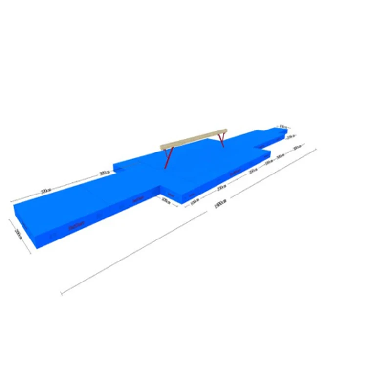 Estera de gimnasia plegable barata de China, estera de suelo de gimnasia, estera de espuma de suelo con viga de equilibrio, entrenamiento de gimnasia para Club
