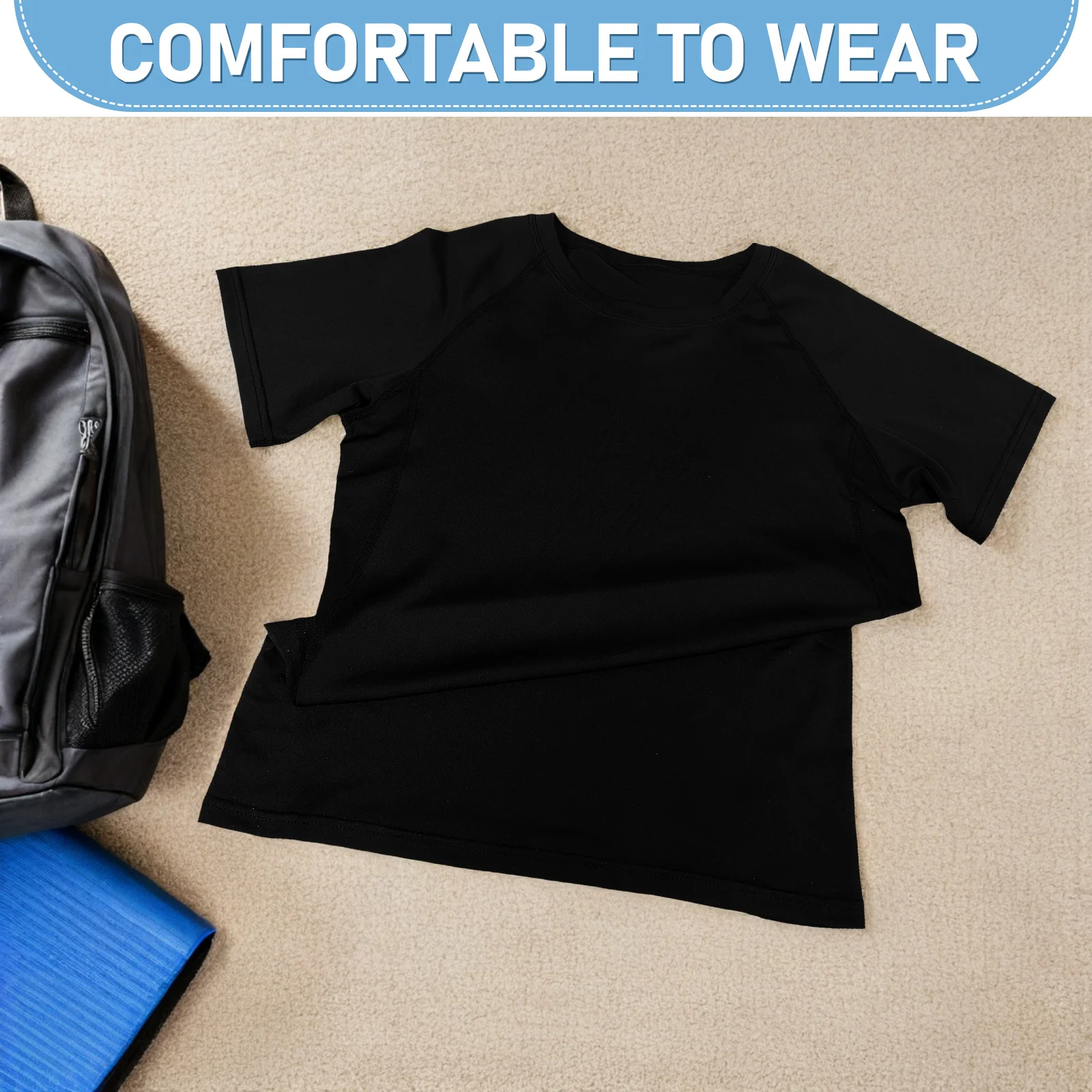 Men Shirts Quick-drying Short Sleeves Athletic Top Tops Workout Black Running Gym for Men Half Running Chemical(M)