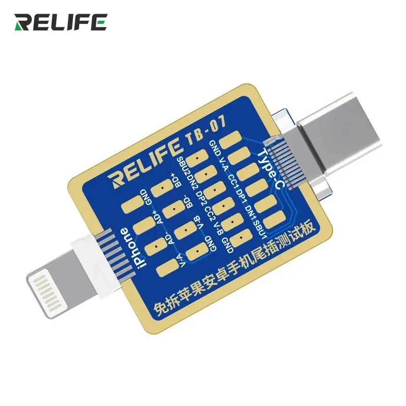 RELIFE TB-07 No-disassembly Mobile Phone Fault Detection Tail Board IPhone Android Fault Quick Location Repair Test Board Tool