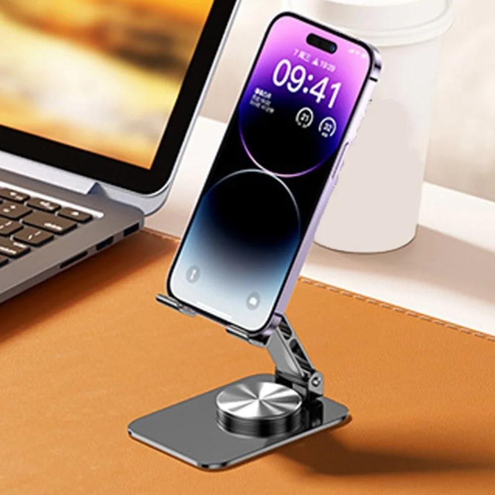 360 ° Rotating Adjustable Phone Holder Metal Adjustable Mobile Phone Holder Stand Portable Folding Table Cell Phone Stand
