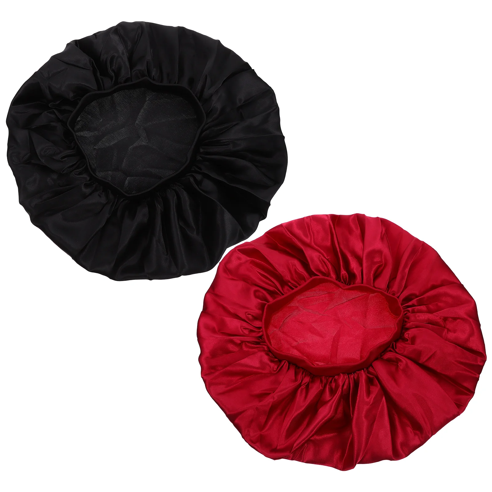 

2pcs Satin Lining Chemo Hat For Women Household Sleep Cap Comfortable Hair Bonnet Bathing Hat Practical