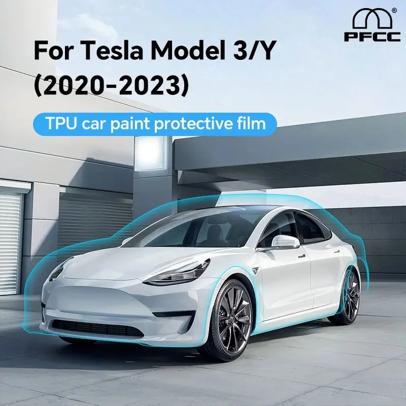 

PFCC for Tesla Model Y 3 2020-2023 Paint Protection Film Clear Bra PPF Anti Scratch PreCut Car Body Sticker Film Cover 8.5mil