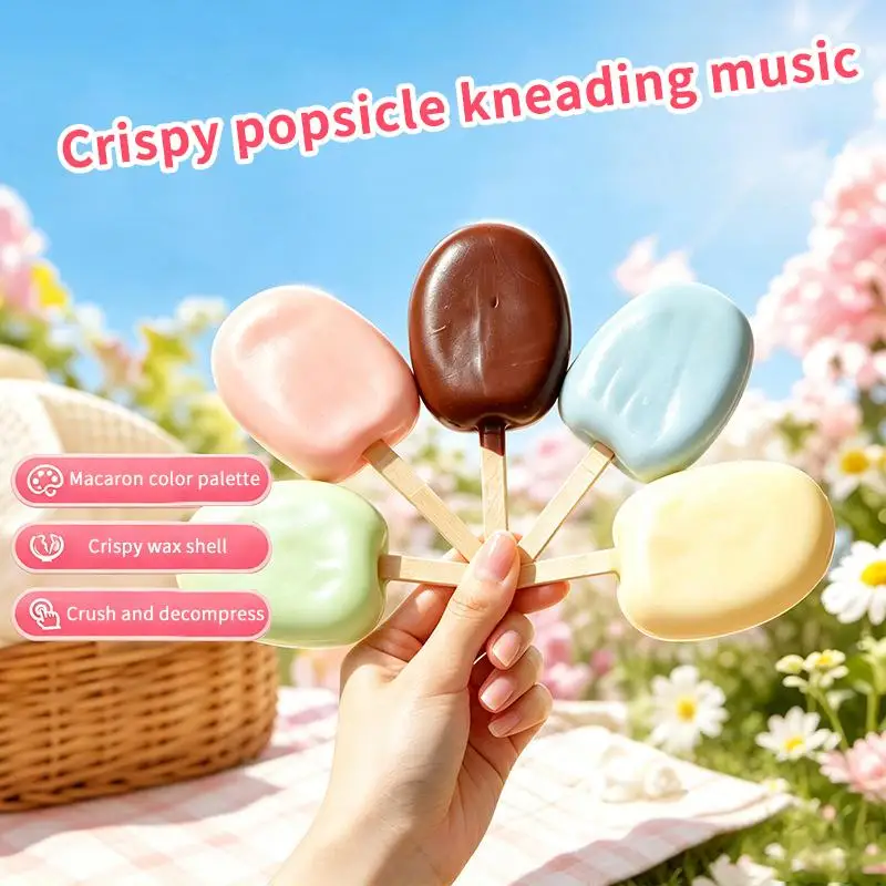 Simulated Ice Cream Popsicle Squeezable Toy Slow Rebound Crispy Shell For Stress Relief Kids Party Favors