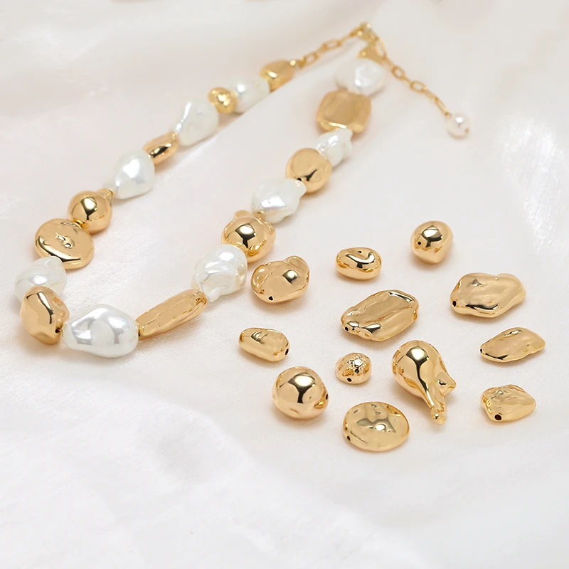 1-шт-18-К-гальваника-нерегулярные-граненые-смолы-в-горошек-бусины-с-прямыми-отверстиями-ювелирные-изделия-ручной-работы-ожерелье-серьги-аксессуары