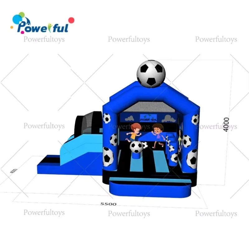 Custom Size Durable PVC Inflatable Drone Soccer Goal Arena Portable Sports Field for Events