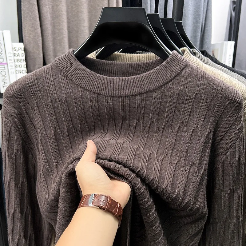 

Высококачественный мужской вязаный свитер, осень-зима, базовый слой, четыре сезона, een Гуанчжоу, свободный крой, европейский Sle Kni...