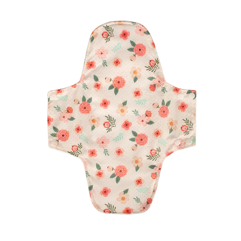 AIO Washable Cotton Printed Panty Liner Regular Flow Menstrual Pads Graphene Cloth Tampons Urinary Incontinence Sanitary Pads