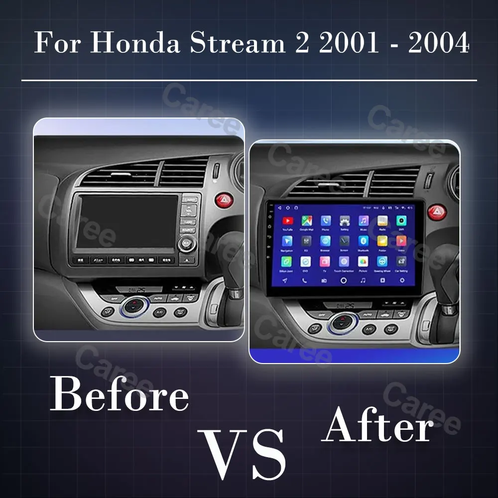Android 15 For Honda Stream 2 2006 - 2014 Screen TV Car Vehicle GPS Multimedia Monitor Video Autoradio Navigation Stereo Radio