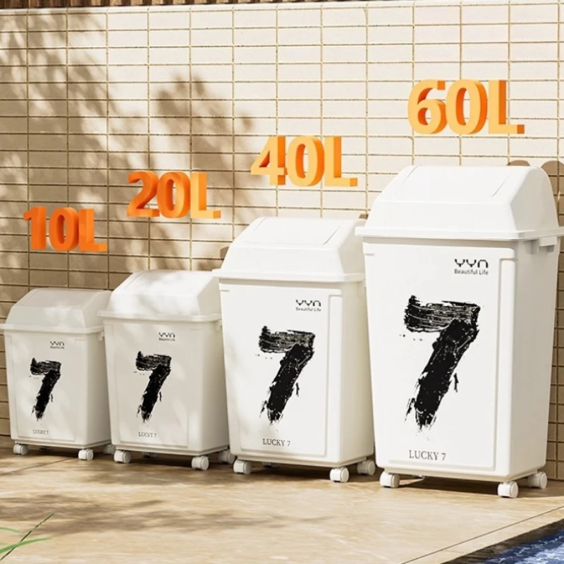 

Large Capacity Wheeled Trash Kitchen Office Commercial Garbage Bin Rolling Cart Wholesale Trash Bin Kitchen Trash Can Household