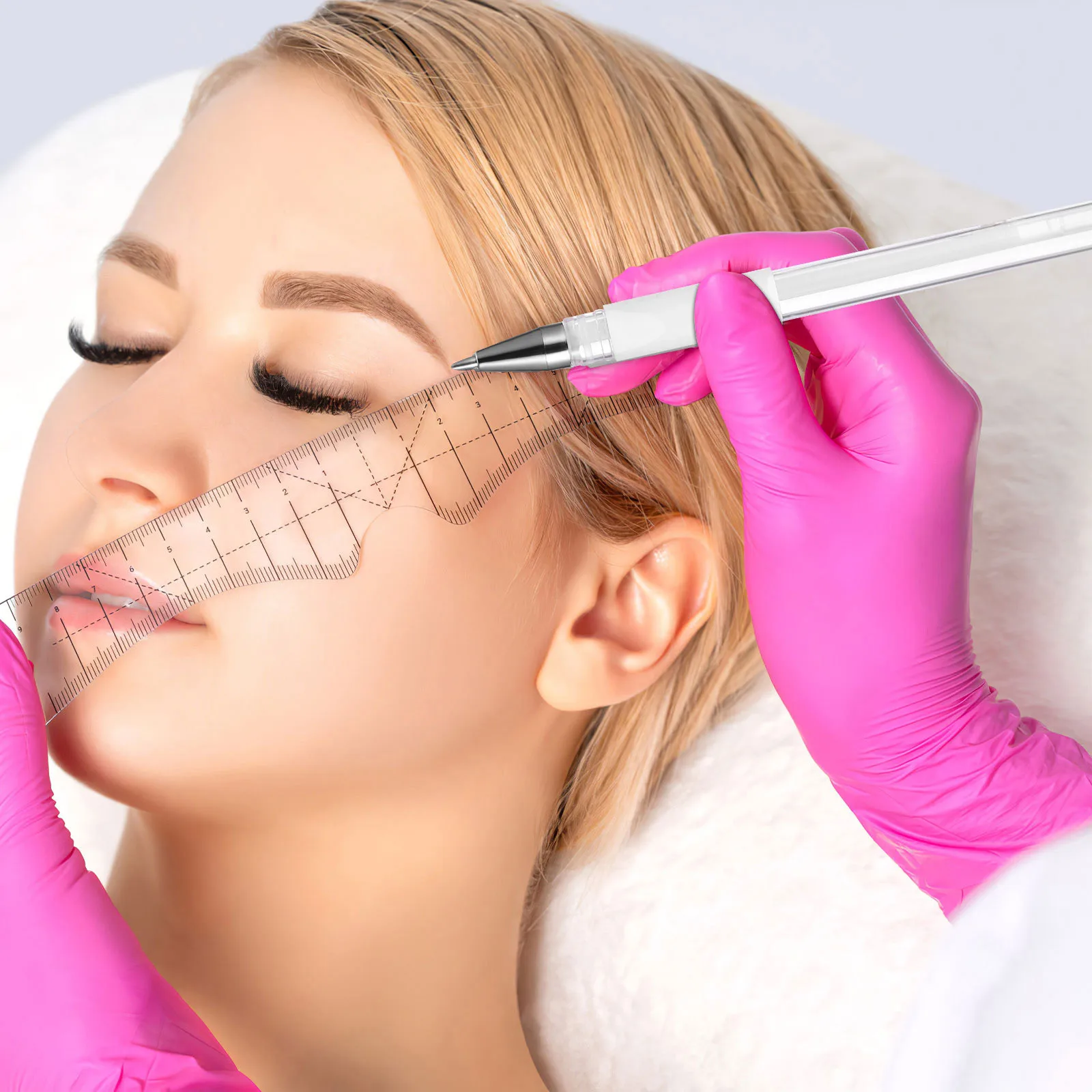 قلم كوتيري لعلامة خط الحواجب لعلامات وشم الجسم وقلم رصاص لاختبار رسم خرائط التجميل